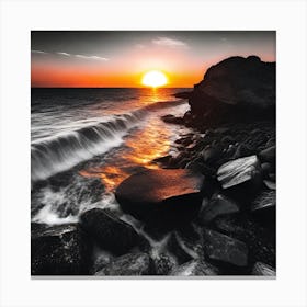 Sunset At The Beach 477 Canvas Print