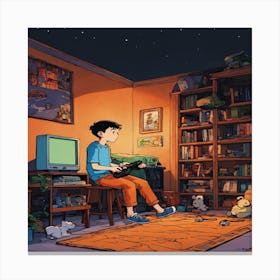 Boy In A Room Canvas Print