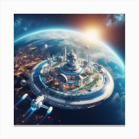 Futuristic City 350 Canvas Print