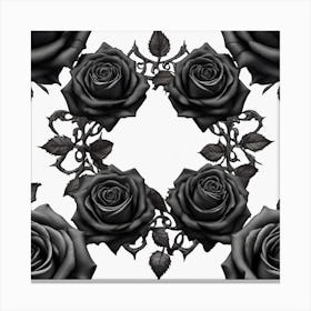 Black Roses 16 Canvas Print