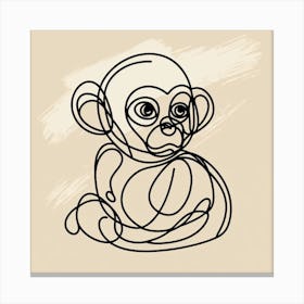 Monkey Picasso style 1 Canvas Print