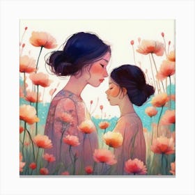 Mother And Daughter Canvas Print