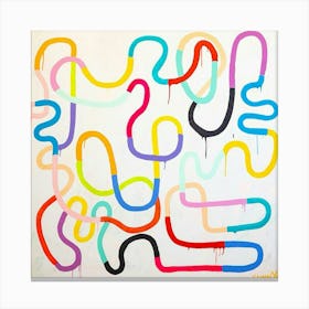 Rainbow lines Canvas Print