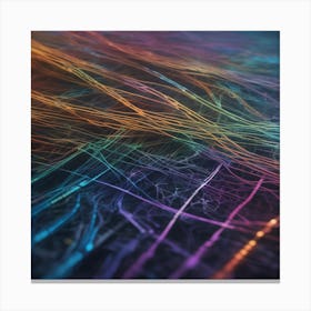 Abstract Image Of Colorful Lines 1 Canvas Print