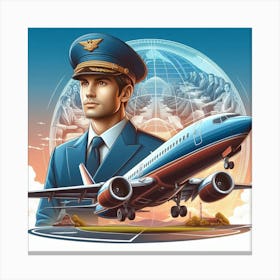 Airplane Pilot Canvas Print