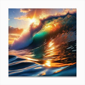 Sunset Ocean Wave 3 Canvas Print