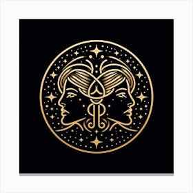 A Zodiac symbol, Twins 2 Canvas Print