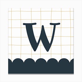 Letter W Canvas Print