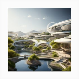 Futuristic City 273 Canvas Print