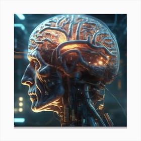 Cyborg Brain 30 Canvas Print