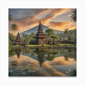 Sunset In Bali Canvas Print