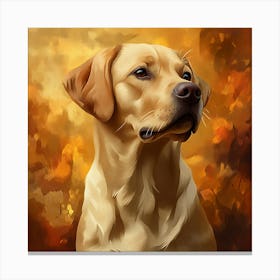 Labrador Retriever Calm Oil Painting 4 Canvas Print