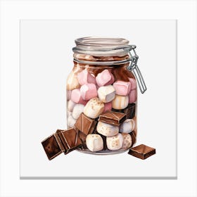 Jar Of Marshmallows 3 Canvas Print