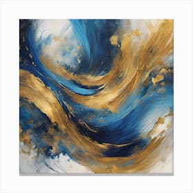 Blue And Gold Canvas Print