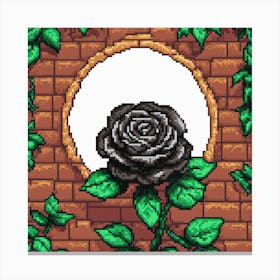 Pixel Rose Canvas Print