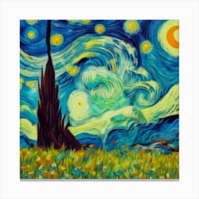 The Starry Night, Vincent Van Gogh Canvas Print