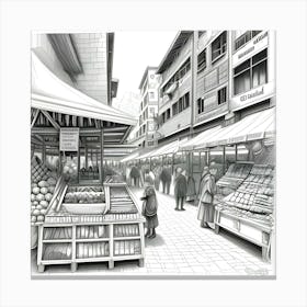 Fruit Market Canvas Print