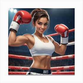 Boxing Girl 4 Canvas Print