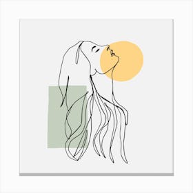 Woman Outline Art Print Canvas Print