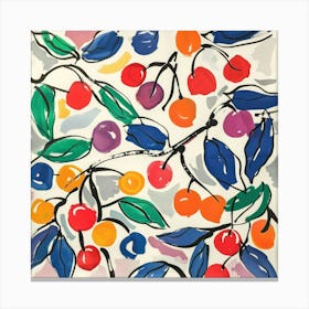 Summer Cherries Painting Matisse Style 8 Canvas Print