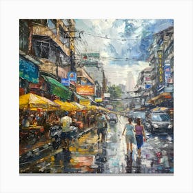 Rainy Day In Bangkok Canvas Print