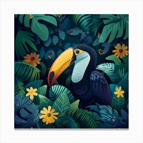 Toucan In The Jungle Canvas Print