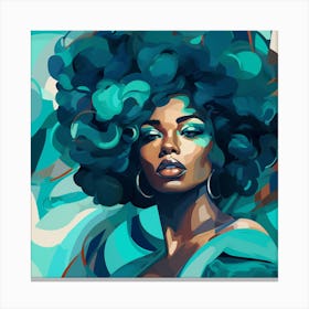 Afro Hair 11 Canvas Print