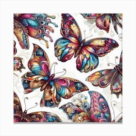 Colorful Butterflies Canvas Print