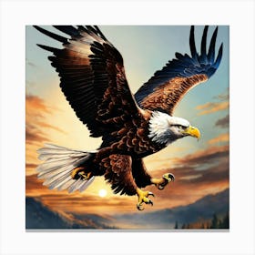 Majestic Eagle Flying (3) Canvas Print