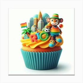 Rio De Janeiro Cupcake Canvas Print