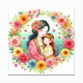 Mother And Daughter Canvas Print