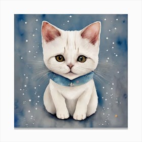 White cat 1 Canvas Print