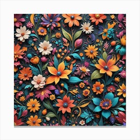 Floral Background Canvas Print