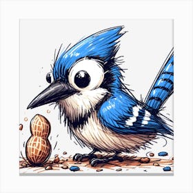 Bluejay ~Reimagined 14 Canvas Print