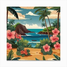 Tropical Landscape 6 Canvas Print