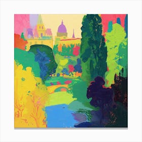 Abstract Park Collection Luxembourg Gardens Paris 4 Canvas Print