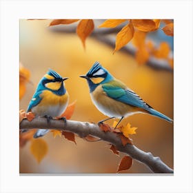 Autumn Birds 12 Canvas Print