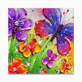 Colorful Butterflies 1 Canvas Print