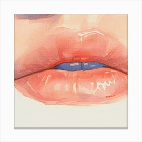 Woman'S Lips Canvas Print