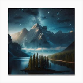 Night In The Mountains 3 Canvas Print