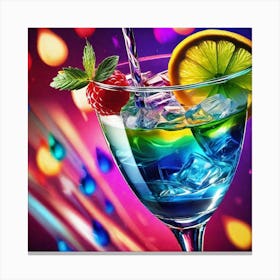 Rainbow Cocktail 3 Canvas Print