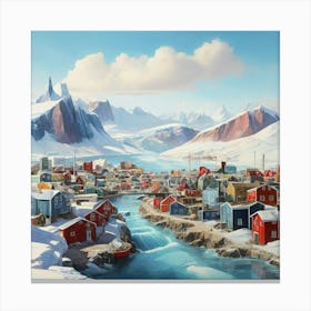 Arctic Village art print 4 Canvas Print