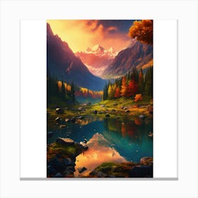 Mountains At Sunset Canvas Print