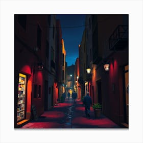 Alley Stock Videos & Royalty-Free Footage Canvas Print