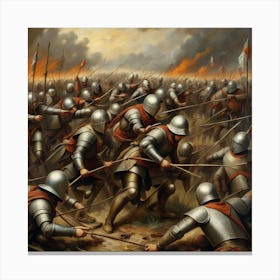 Battle Of St Petersburg Canvas Print