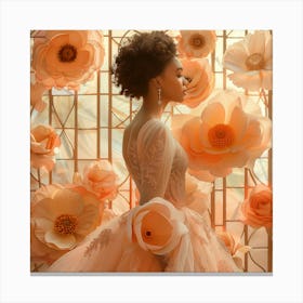 Portrait Of A Woman In A Dress Canvas Print