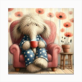 Teddy Bear In Pajamas 4 Canvas Print