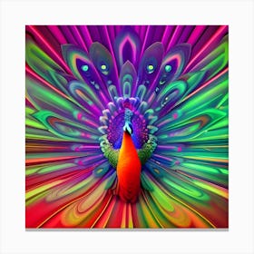 Colorful Peacock Canvas Print