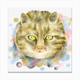 Cat Watercolor Canvas Print