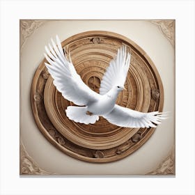 One White Pigeon Of Peace 2 Canvas Print